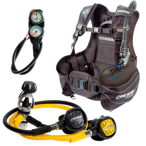 Conjunto de Regulador para Mergulho Cressi AC2 Compact + BC Start + Octopus Compact + Console